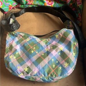 VGUC Baggu Star Plaid Medium crescent